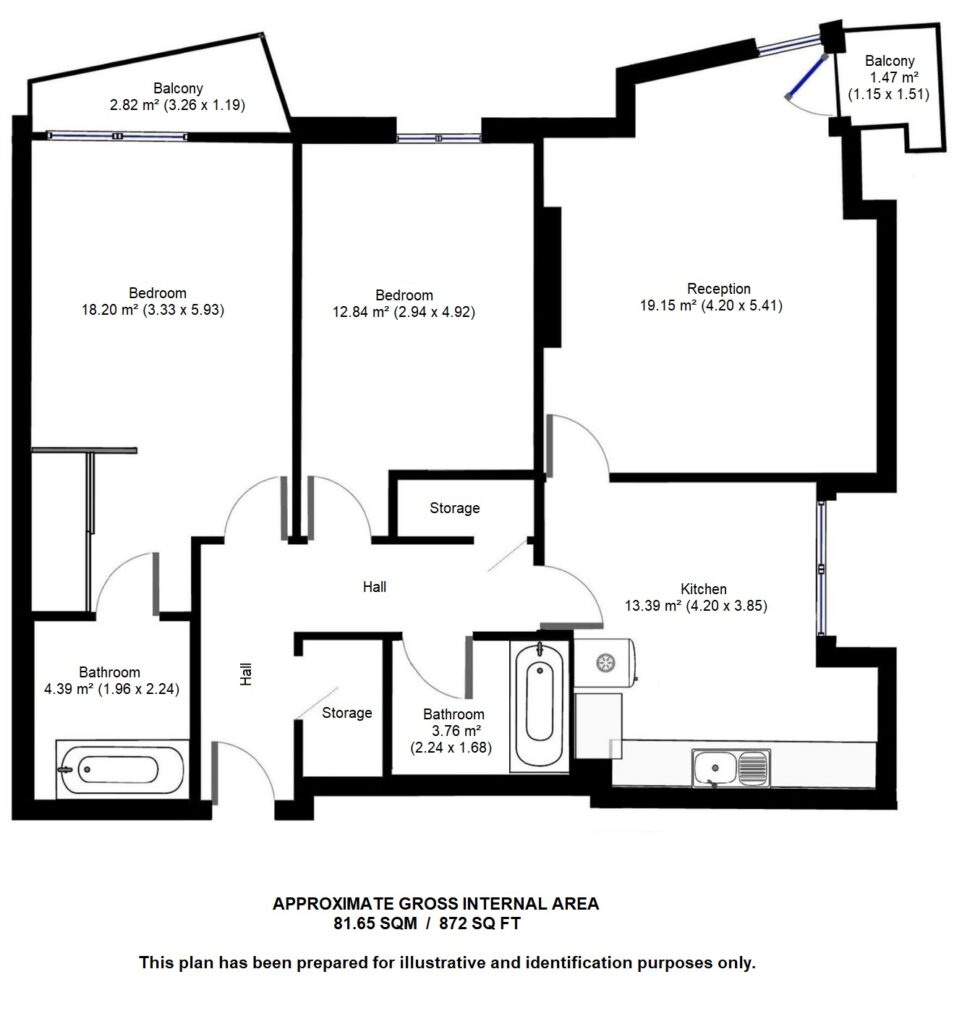 Floorplan for Nine Embankment, London, SE1