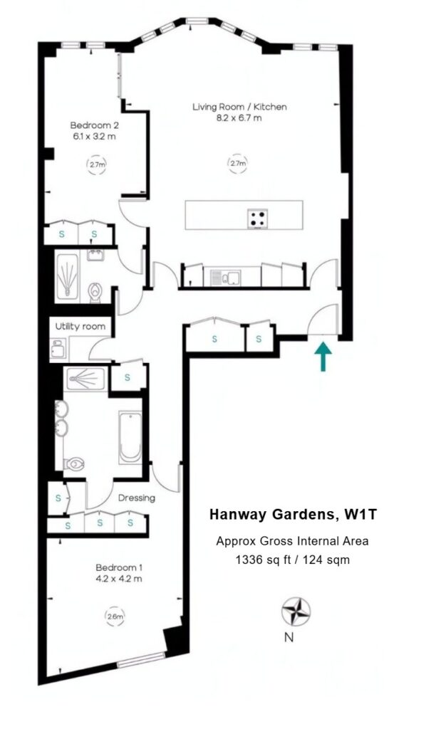 Floorplan for Hanway Street, Fitzrovia, London, W1T